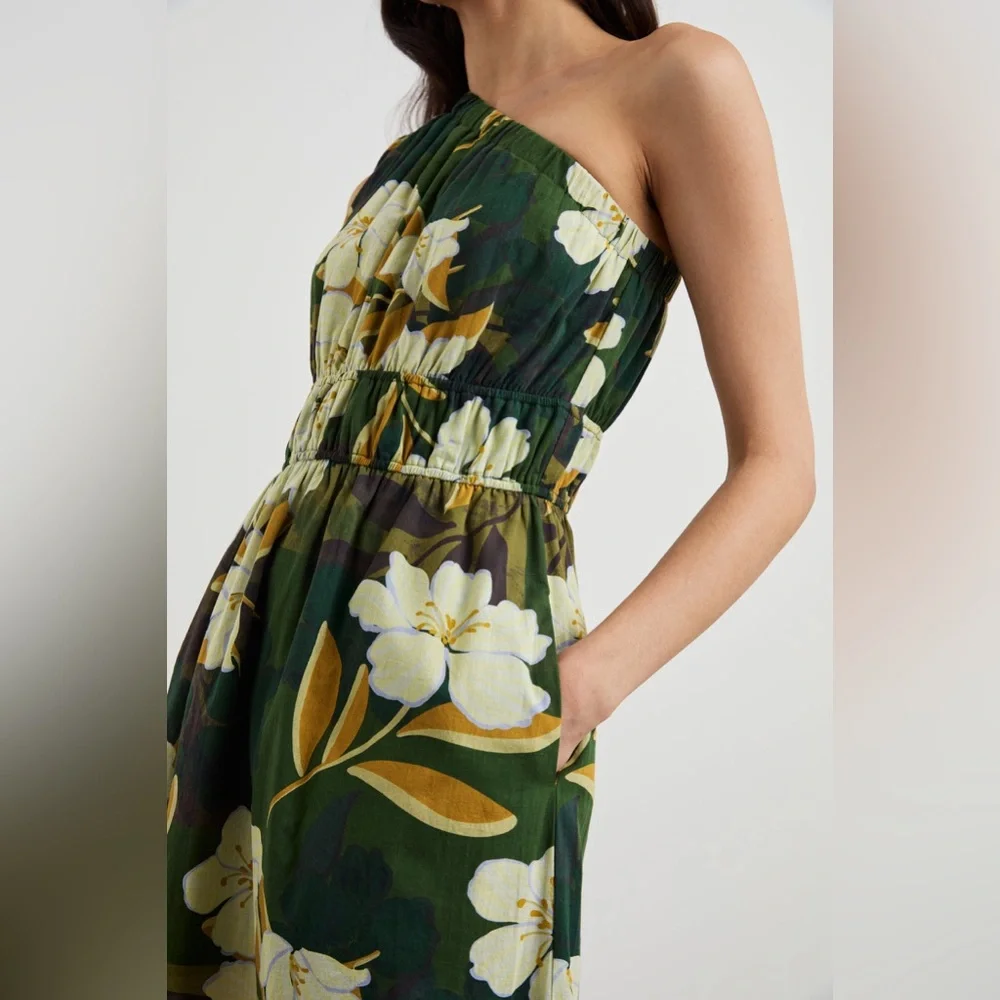 Rails EUC Selani Floral One-Shoulder
100% Cotton Midi Dress in Plumeria Size S - Picture 2 of 12